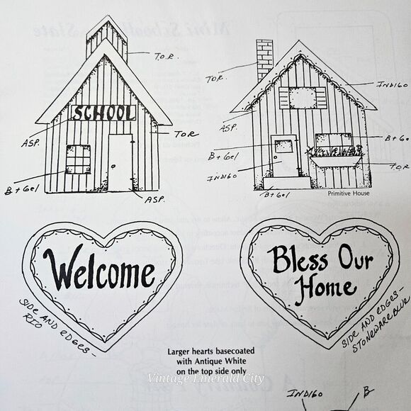 Vtg Corrine's Rural Rustics Ink and Scrub Painting Grace Herr Publications 9316 - Picture 6 of 11